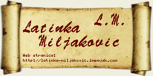 Latinka Miljaković vizit kartica